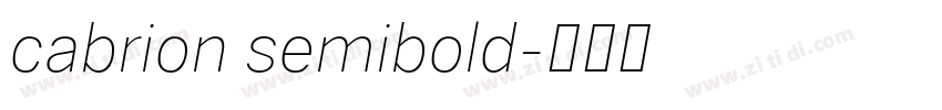 cabrion semibold字体转换